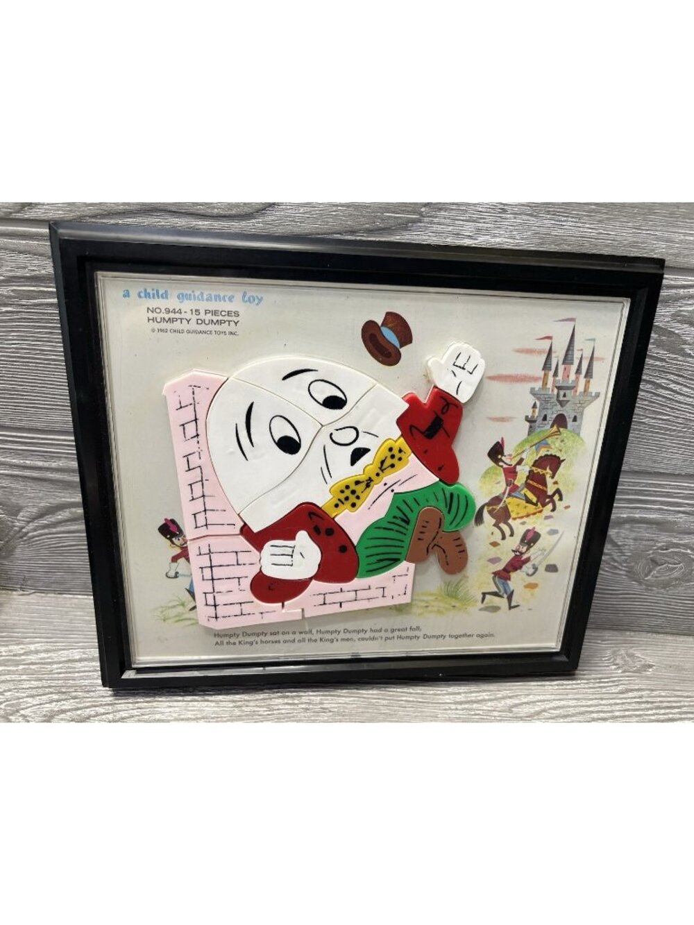 Child Guidance Puzzle Vintage 1962 Magnetic Humpty Dumpty Plastic